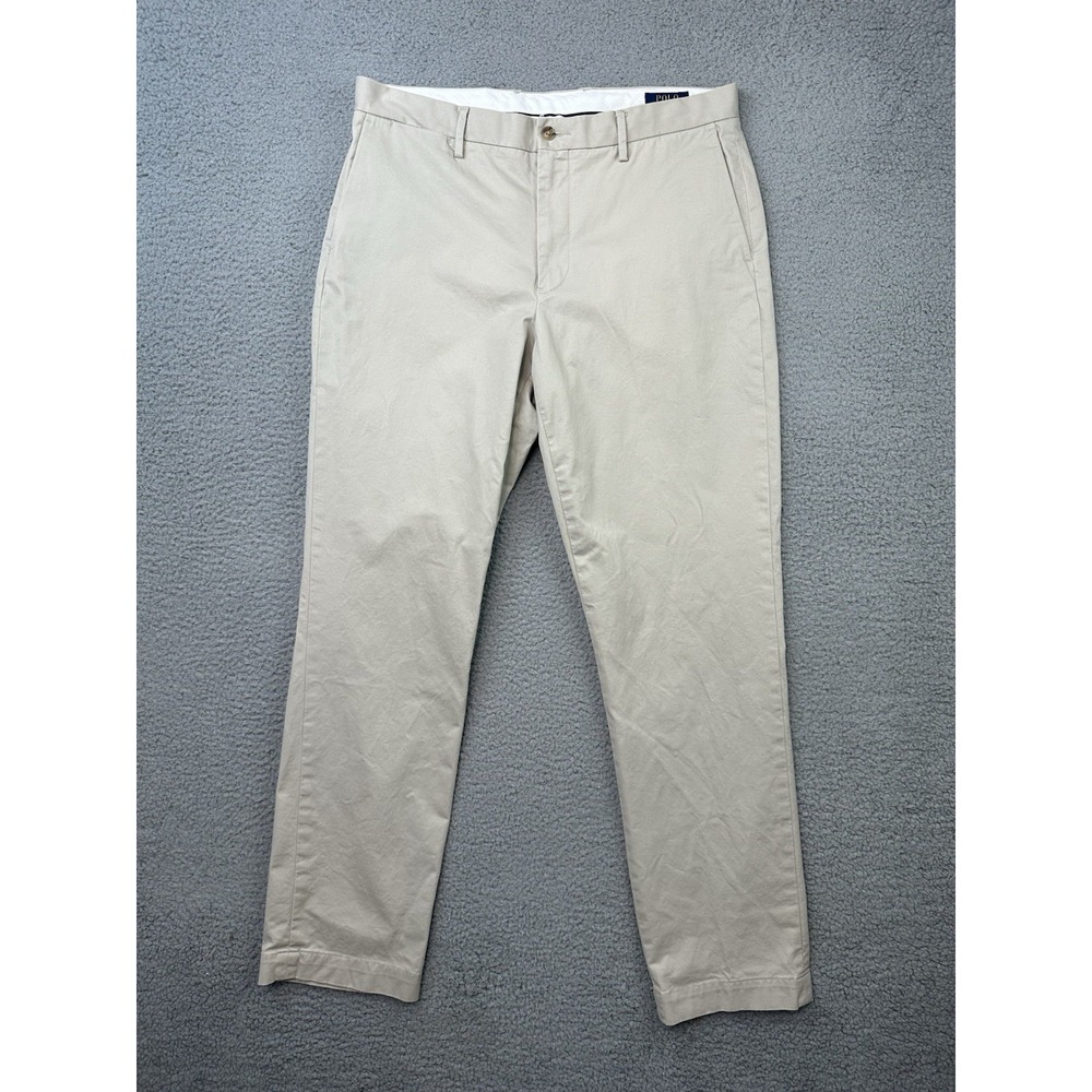 Polo Ralph Lauren Chino Pants Mens 36x34 (33) Khaki Straight Classic Fit